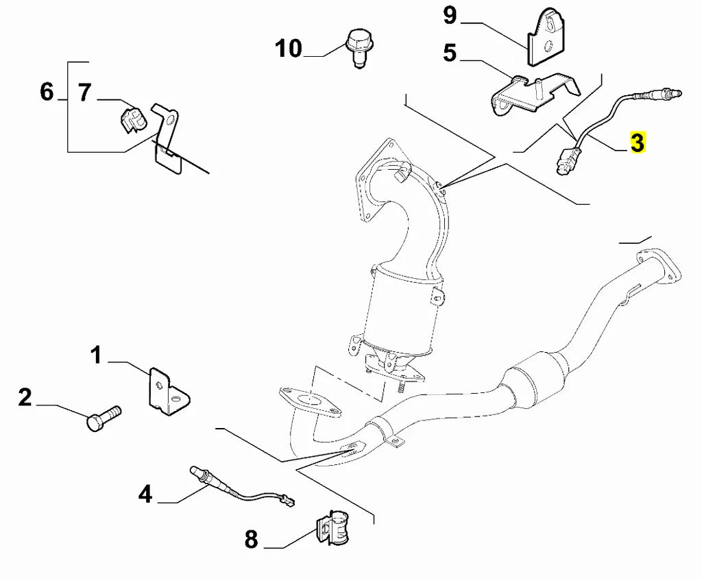 Genuine Abarth Pre Cat Lambda Sensor - 500 Abarth - With Euro 6 Emissions