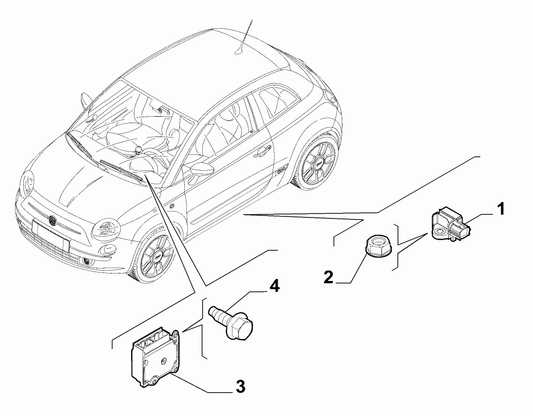 Genuine Abarth 500 / 595 / 695 Airbag Control Unit