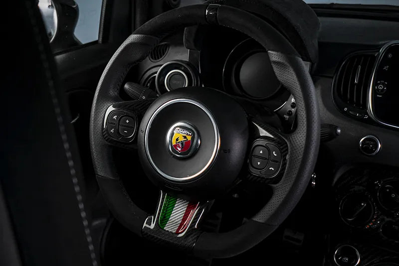 Abarth 595 2016> Frontal Decor Cover Steering Wheel - Carbon Fibre