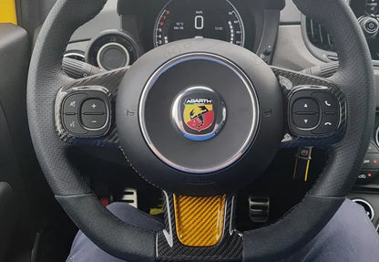 Abarth 595 2016> Frontal Decor Cover Steering Wheel - Carbon Fibre