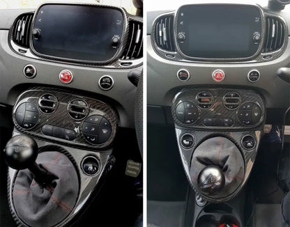 Marco de pantalla de control de climatización Abarth 595 2016&gt; - Fibra de carbono