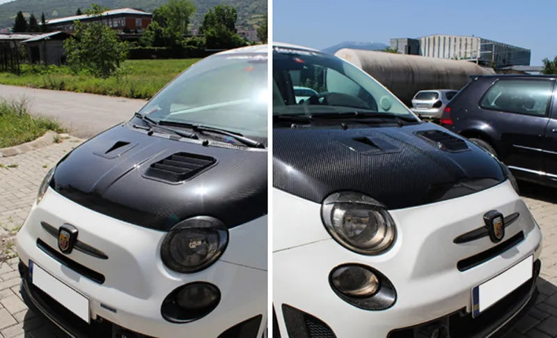 Párpados Abarth 500 (ojos de mala apariencia) - Fibra de carbono