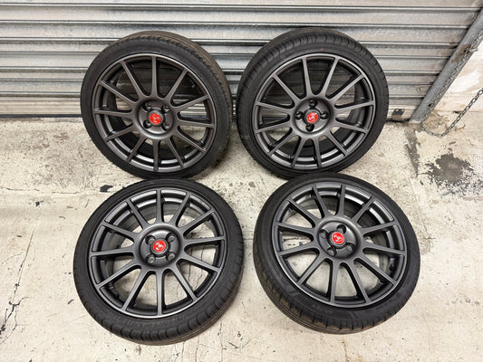 Used Genuine Abarth 500 / 595 17" SS Alloy Wheel Set (Matt Graphite) - Abarth Tuning