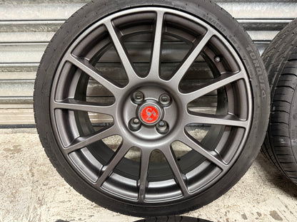 Used Genuine Abarth 500 / 595 17" SS Alloy Wheel Set (Matt Graphite) - Abarth Tuning